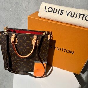 Louis Vuitton Sac Plat Crossbody PM Brown Leather